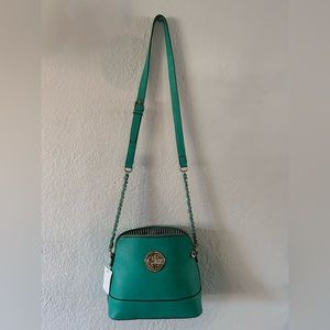 Fashion Emblem Messenger Turquoise Bag